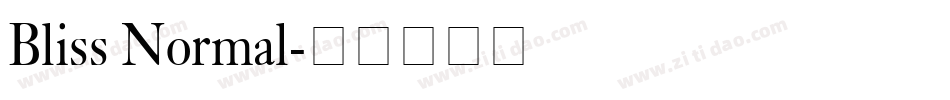 Bliss Normal字体转换